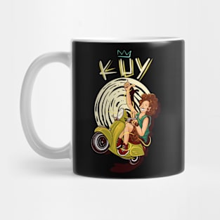 kuy lest ride with vespa Mug